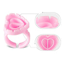 Heart Shape Blooming Adhesive Rings